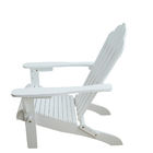 White Soild Wooden Outdoor Furniture Beach Lounge Chairs For Balcony Lights