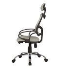 Gray Color Fabric Home Computer Chair With Headrest , Mesh Back For Office