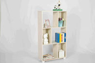 Practical Slim Wooden Book Shelf Three Tier White Oak For Bedroom / Living Room