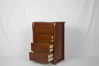 Handcrafted Home Wood Furniture 4 Drawer Nightstand With Walnut Brown Stain