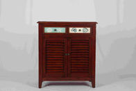 Walnut Office / Home Storage Cabinets With Doors Soild Wood L81*W38.5*H91CM