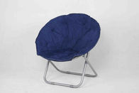 Blue Floding Kids Playroom Furniture Chair With  Iron Frame And Fabric Seat