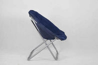 Blue Floding Kids Playroom Furniture Chair With  Iron Frame And Fabric Seat