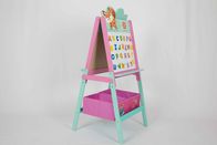 Children Alphabet Wooden Double Sided Easel With Storage Bins