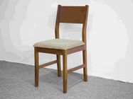Walnut Solid Wood Dining Chair With Cushion Sloping Back