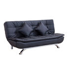 Metal Frame PU Leather Home Convertible Sofa Bed
