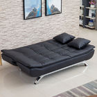 Metal Frame PU Leather Home Convertible Sofa Bed