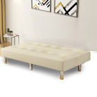 White PU Leather Folding Couch Bed For Home Bedroom