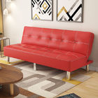 Faux Leather Convertible Sofa Bed For Living Room