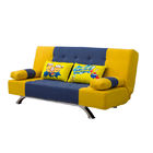 Gross Weight 28KGS Convertible Navy Yellow Home Sofa Bed