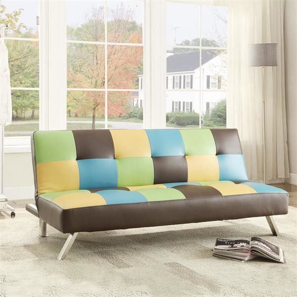 Colorful Fold Up Sleeping Sofa Bed Office , Living Room Hideaway Bed Couch 22kg