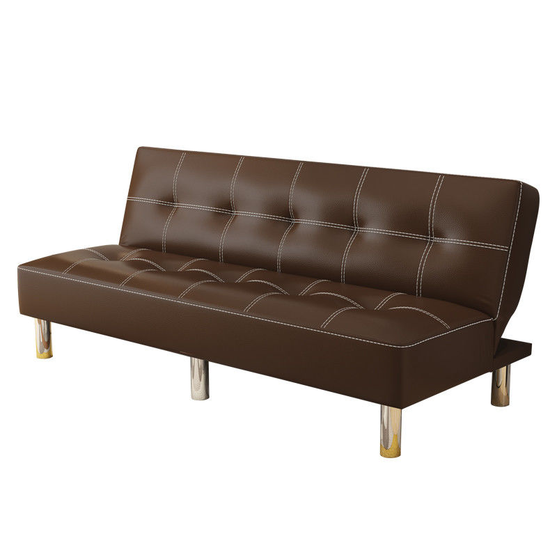 Space Saving Brown PU Leather Home Sofa Bed