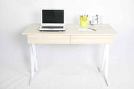 White Oak Study Home Office Computer Desk With Drawer Adjustable Base