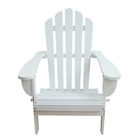 White Soild Wooden Outdoor Furniture Beach Lounge Chairs For Balcony Lights