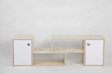 White Oak L Shape Modern Wood Furniture Cabinet Set With Drawer And 2 Shelves