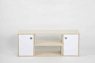 White Oak L Shape Modern Wood Furniture Cabinet Set With Drawer And 2 Shelves