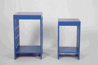 Blue Modern Nesting Tables , Ergonomic Wooden Bedside Table 58 Cm Height