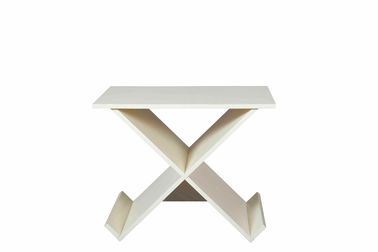 Coffee Side Wooden Occasional Tables X - Shape Magazine Storage For Home Reading