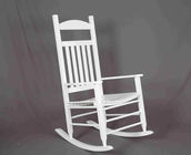 White Rocking Chair Wooden Outdoor Furniture Hollow Design For Relaxing