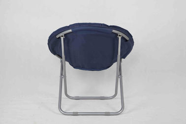 Blue Floding Kids Playroom Furniture Chair With  Iron Frame And Fabric Seat