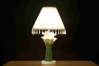 Country Cabins Classic Home Table Lamps With Hanging Crystal Flower Shape
