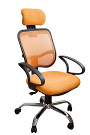 Orange Fabric Home Office Computer Chair Ergonomic Back Comfortable For Whole Day Work