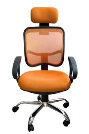 Orange Fabric Home Office Computer Chair Ergonomic Back Comfortable For Whole Day Work