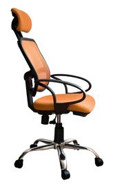 Orange Fabric Home Office Computer Chair Ergonomic Back Comfortable For Whole Day Work