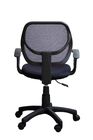 Black Fabric Ergonomic Home Office Computer Chair With Mesh Back / Wheels