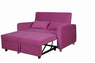 Adjustable Footrest Home Convertible Sofa Bed Upholstered Two Pillow With Cup Holders