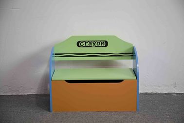 W60CM Crayon Pattern MDF Wooden Kids Toy Chest