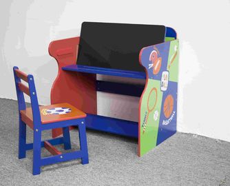 Toddler Wooden Sports Themed Study Desk Chair Set