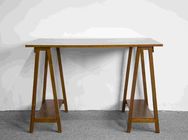 Walnut Solid Wood Home Office Desk Workstation With Desktop Panel