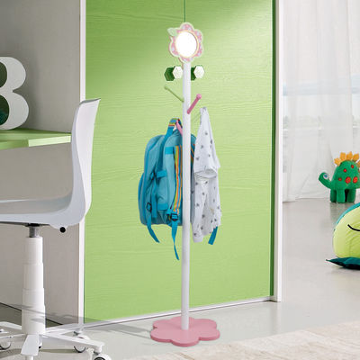 Flower Design 135CM Wooden Children'S Coat Stand