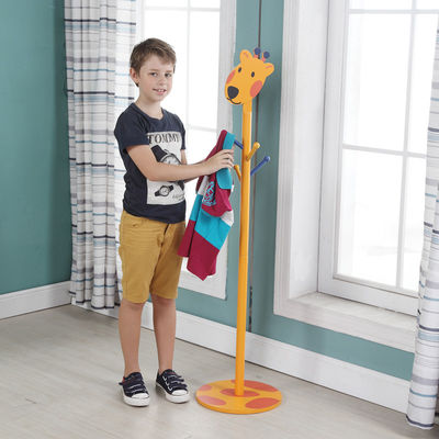 Cartoon Wooden Children'S Coat Stand , 135 Cm Kids Hat Stand For Playroom,Bedroom