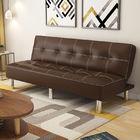 Space Saving Brown PU Leather Home Sofa Bed