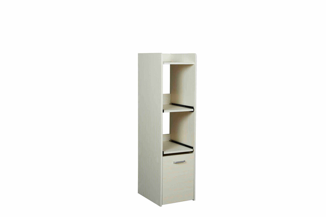 Multi Function Wooden Home Storage Shelves Slim Narrow Size For Living Room / Office